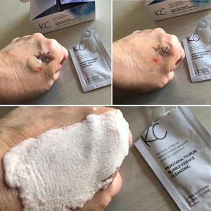 KC むきタマつるん 発泡美容液クレンジング/ハーブ健康本舗/クレンジングジェルを使ったクチコミ(2枚目)