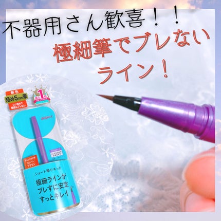 「密着アイライナー」ショート筆リキッド/デジャヴュ/リキッドアイライナーを使ったクチコミ(1枚目)