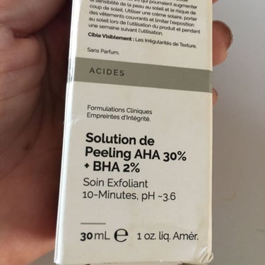 AHA 30% + BHA 2% Peeling Solution/The Ordinary/ピーリングを使ったクチコミ（2枚目）