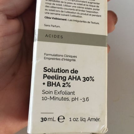 AHA 30% + BHA 2% Peeling Solution/The Ordinary/ピーリングを使ったクチコミ(2枚目)