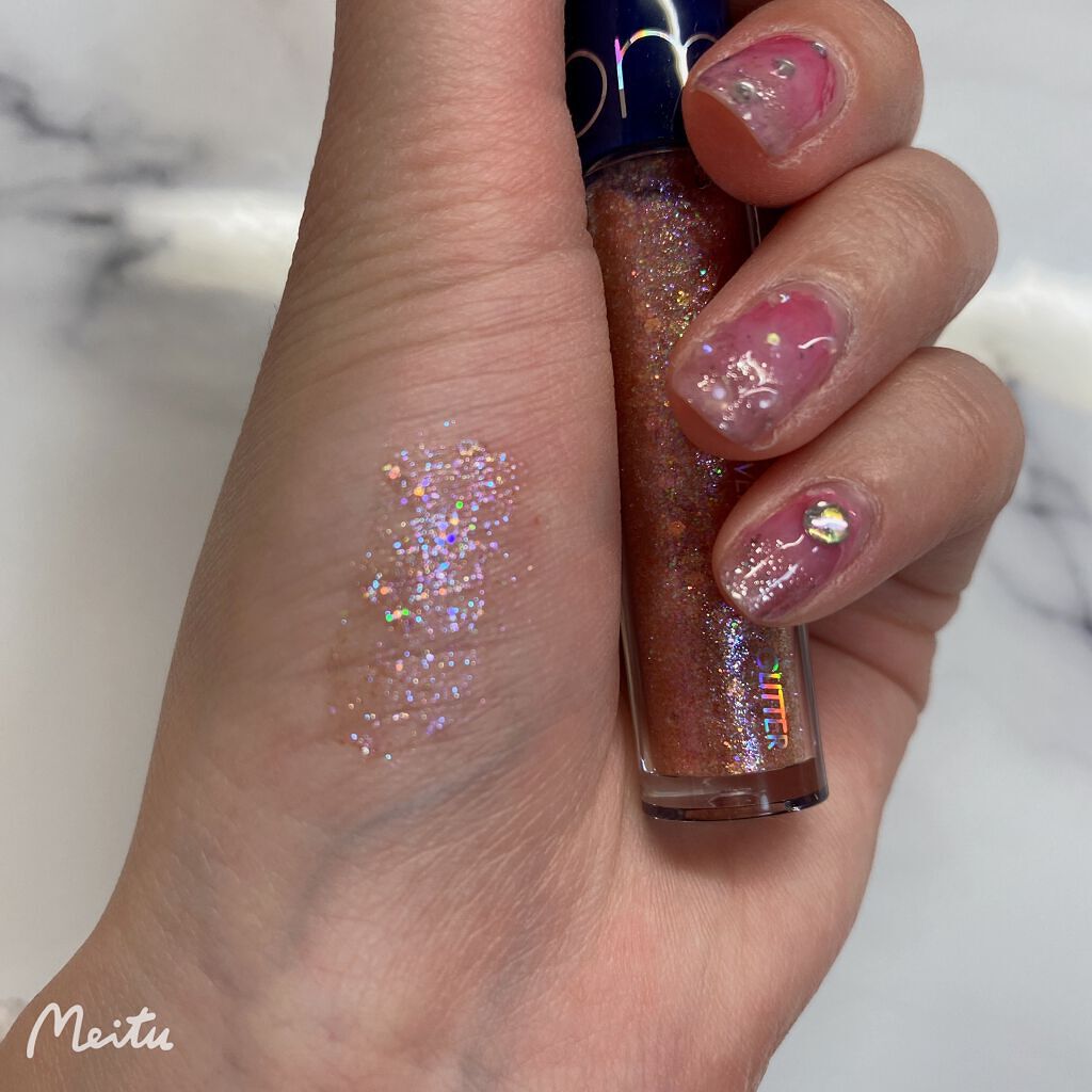 リキッド グリッター シャドウ/rom&nd/グリッターを使ったクチコミ（3枚目）