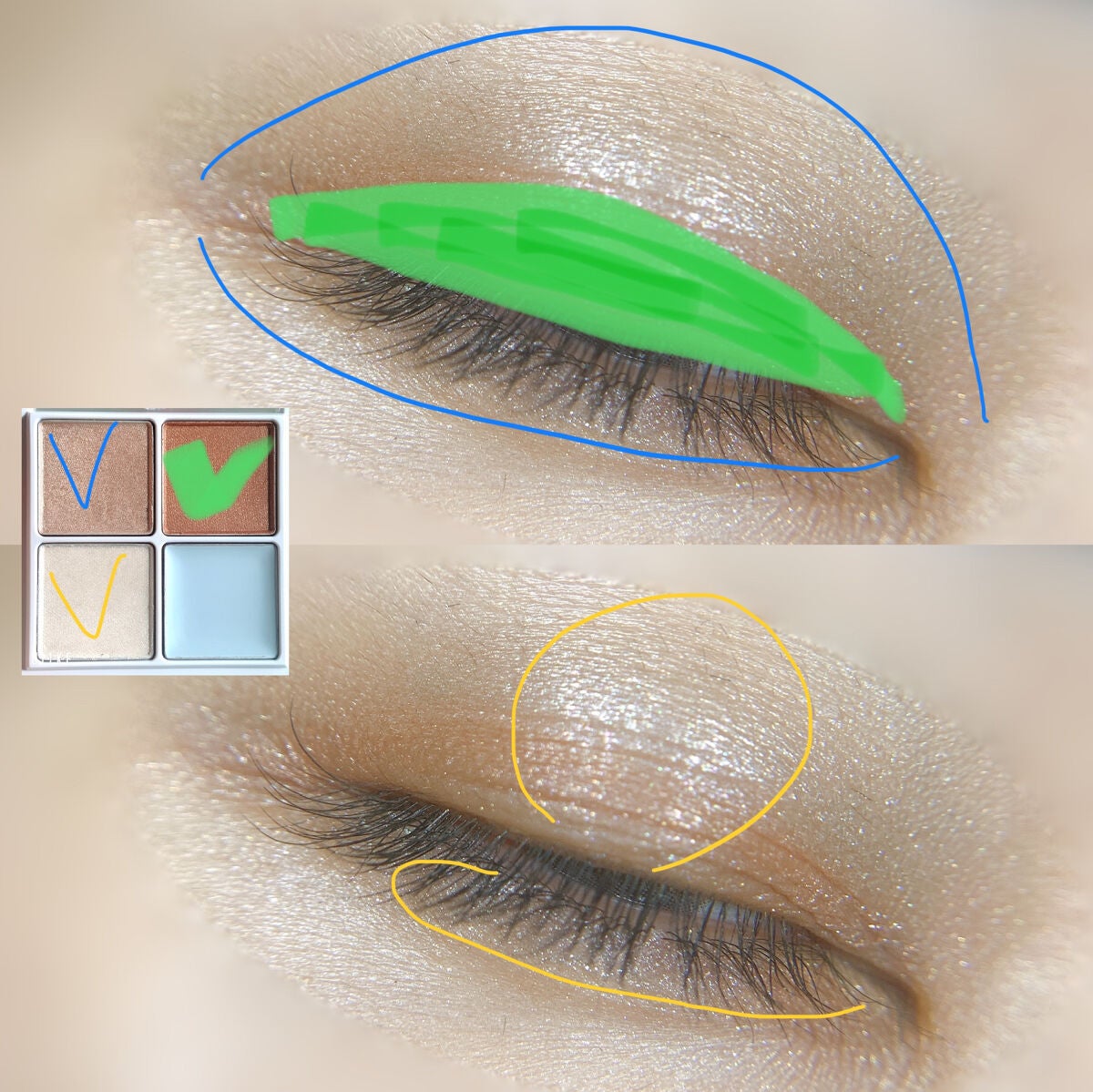 THE アイパレR/b idol/アイシャドウパレットを使ったクチコミ(2枚目)