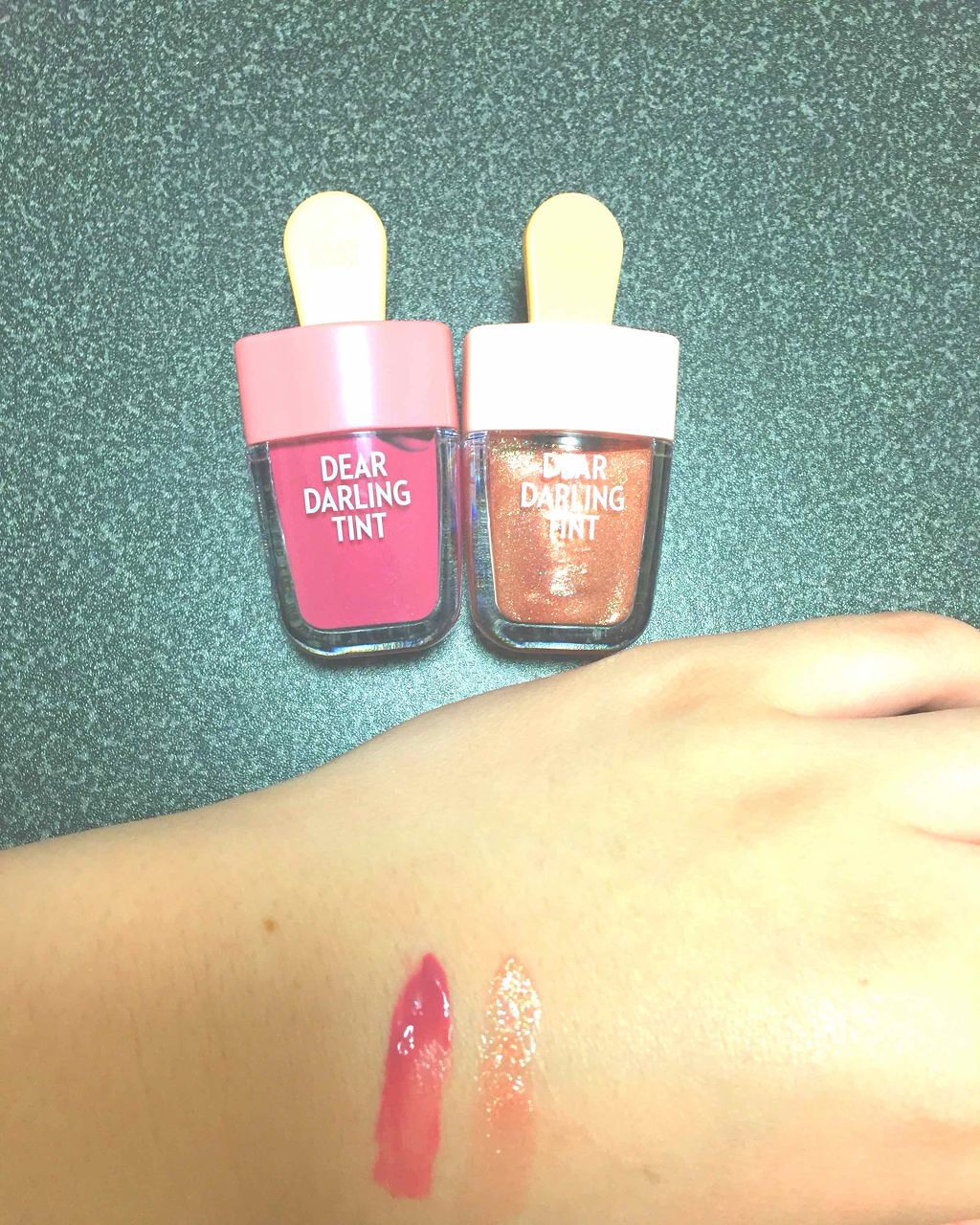 ディアダーリン ウォータージェルティント (アイスティント)/ETUDE/口紅を使ったクチコミ(2枚目)