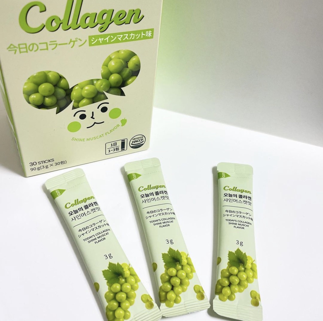 今日のコラーゲン シャインマスカット味/Hello Beauty/美容サプリメントを使ったクチコミ（1枚目）