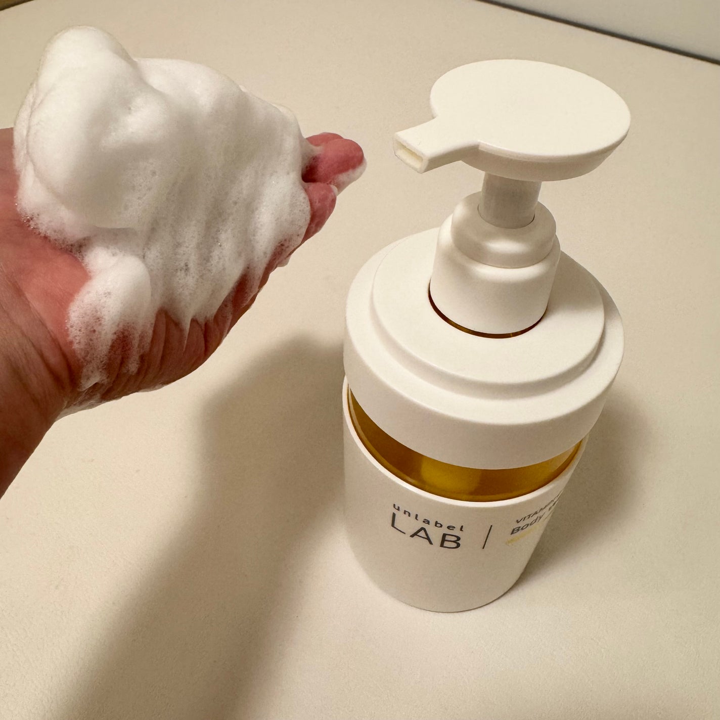 アンレーベル ラボ V クリーミーモイスト ボディウォッシュ/unlabel/ボディソープを使ったクチコミ(3枚目)
