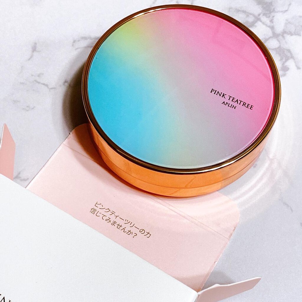 ピンクティーツリーカバークッション/APLIN/クッションファンデーションを使ったクチコミ(2枚目)