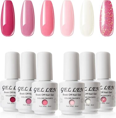 試してみた 春シリーズ Gellen ジェルネイル カラージェル 6色セット ポリッシュタイプ 8ml Uv Led対応 ストロベリーピンク Gellenのリアルな口コミ レビュー Lips