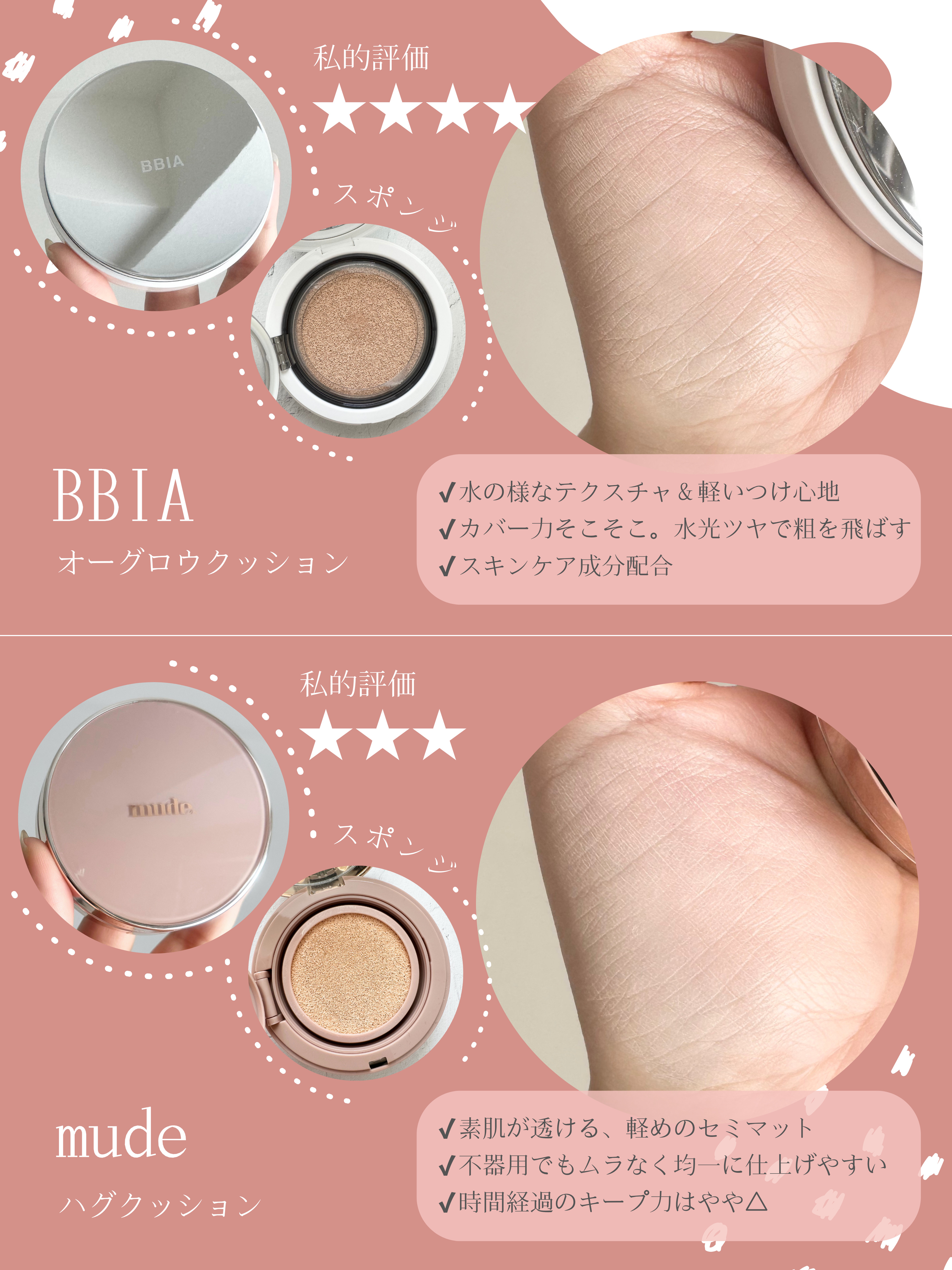 オーグロウクッション/BBIA/クッションファンデーションを使ったクチコミ（2枚目）