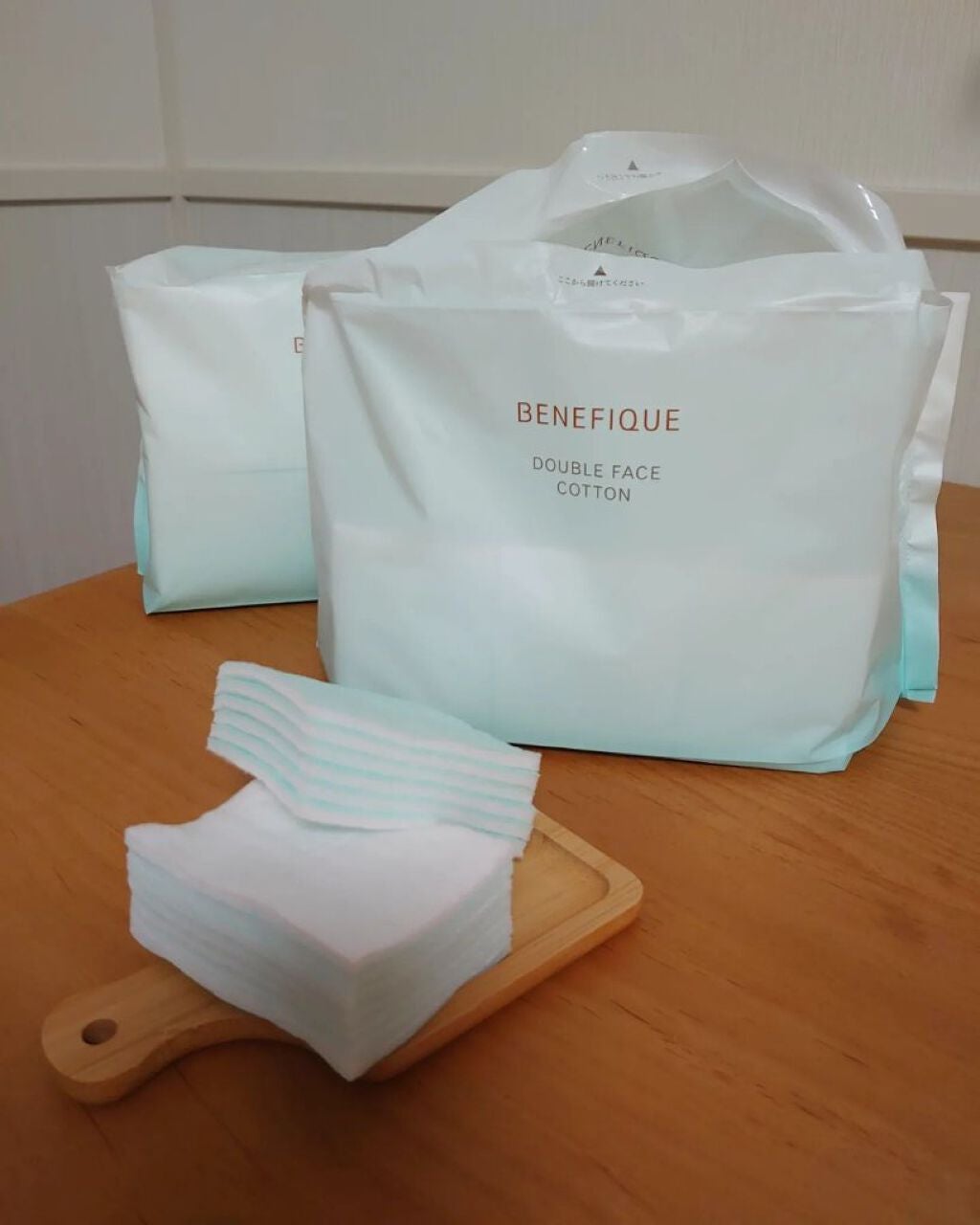 ダブルフェイスコットン N/BENEFIQUE/コットンを使ったクチコミ(1枚目)