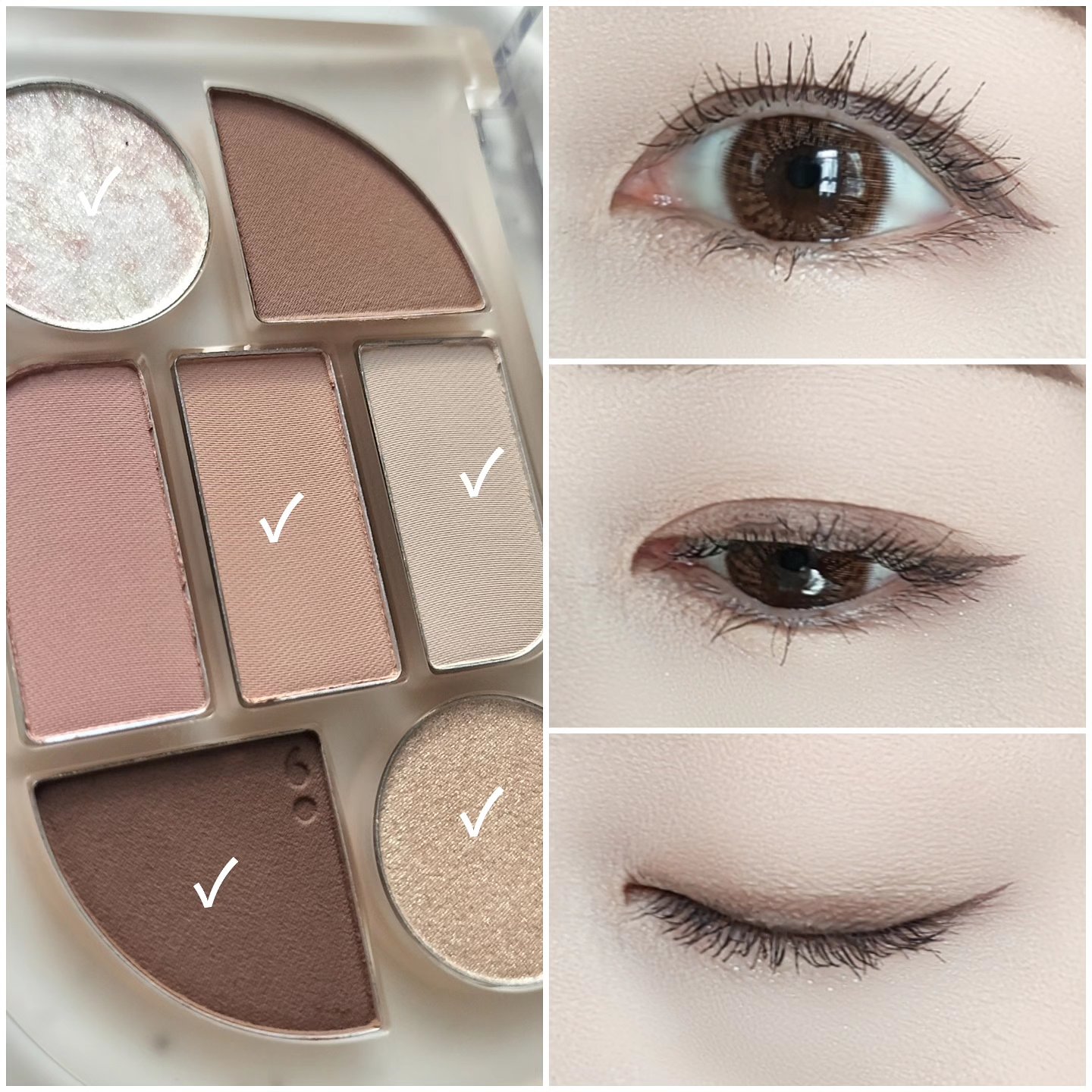 シンプレイン アイパレット 01 オフベージュ/Sim;plain/アイシャドウパレットを使ったクチコミ（2枚目）