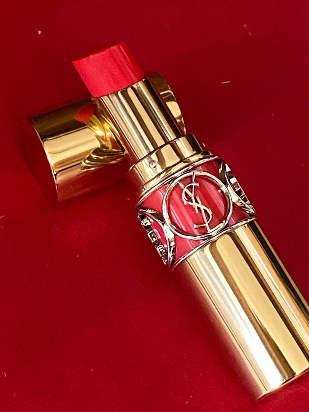 ルージュ ヴォリュプテ シャイン/YVES SAINT LAURENT BEAUTE/口紅を使ったクチコミ(1枚目)