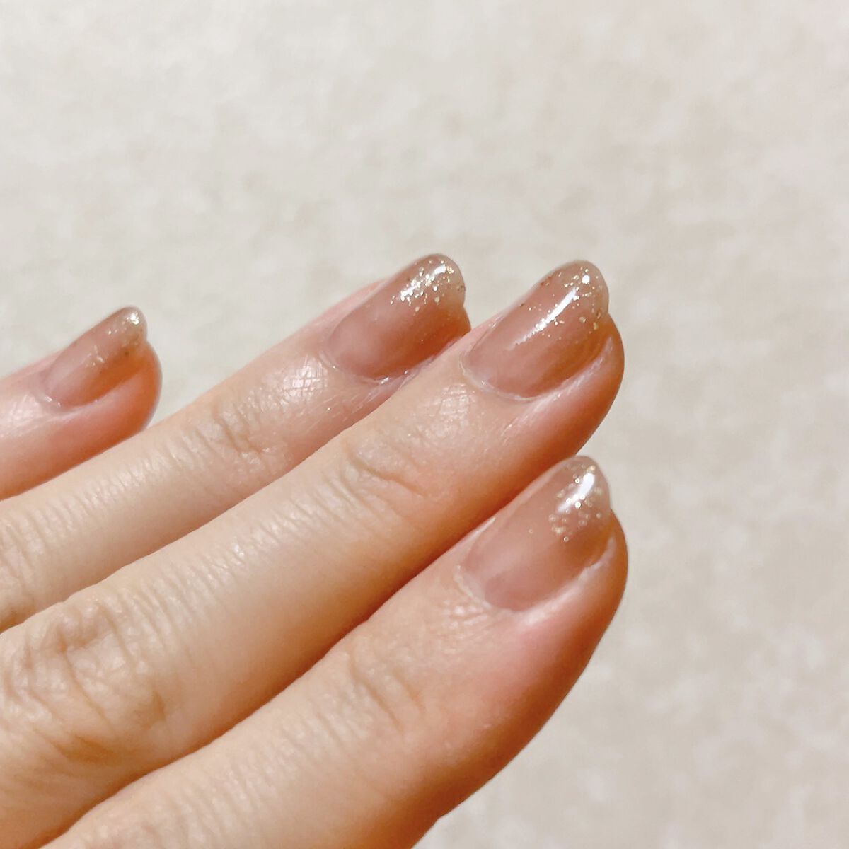 BRG ジェルネイル 5 グリッターゴールド/DAISO/ジェルネイルを使ったクチコミ（2枚目）