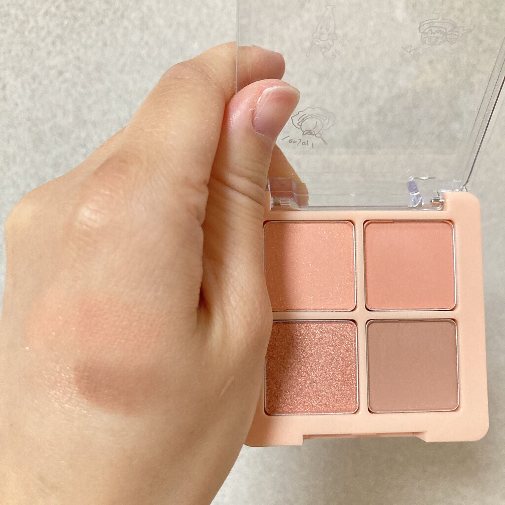 Peach Blush Toast cafe eye palette/NOTONE/アイシャドウパレットを使ったクチコミ(5枚目)
