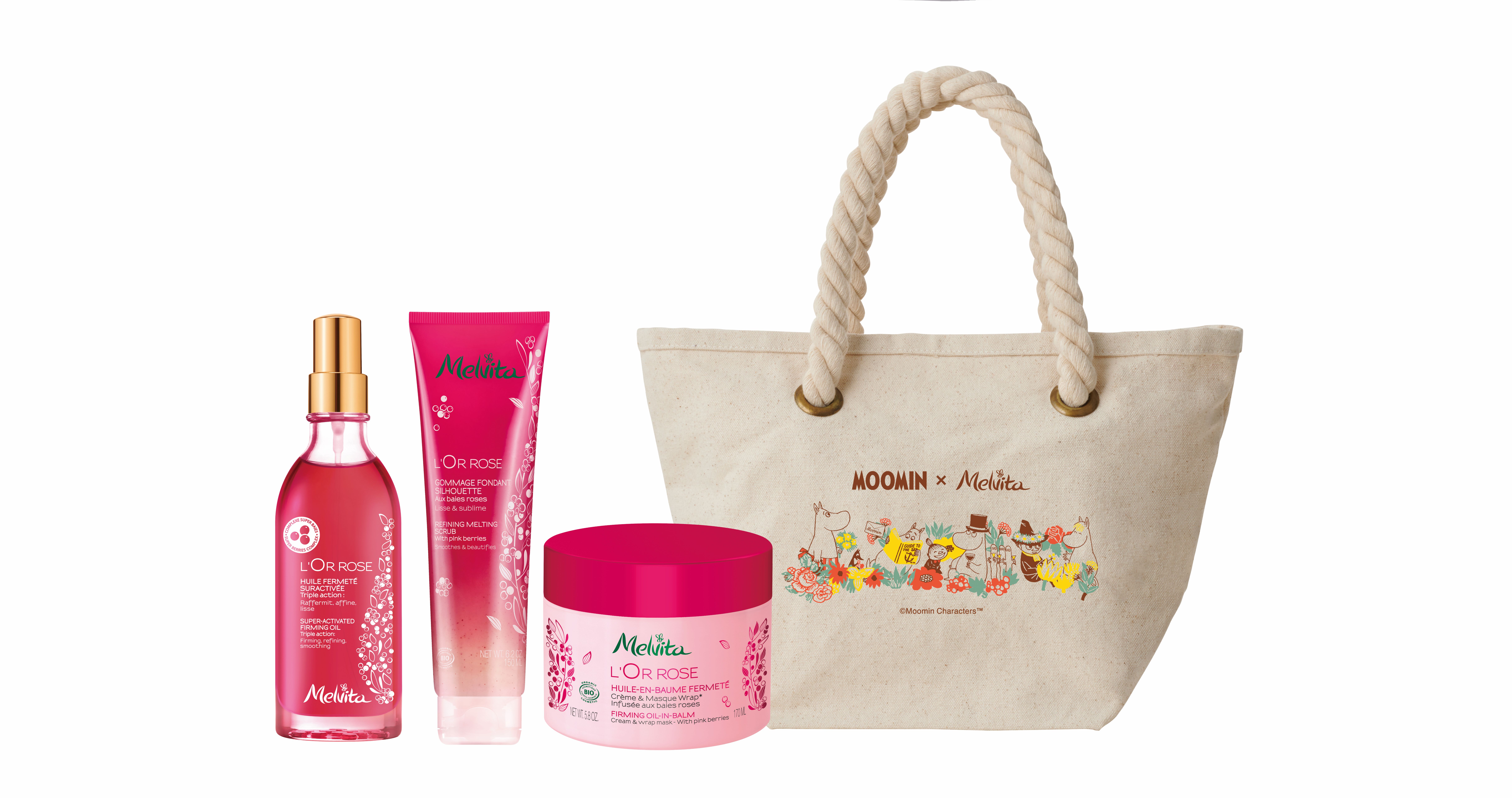 Melvita ロルロゼ コンプリートセット with ムーミンバッグ