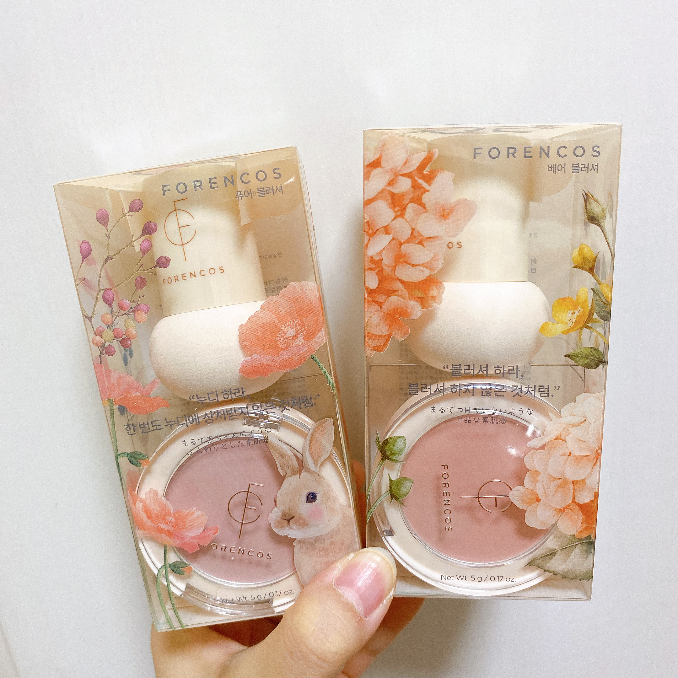 ベアブラッシャー パフ付き/フォレンコス/パウダーチークを使ったクチコミ（1枚目）