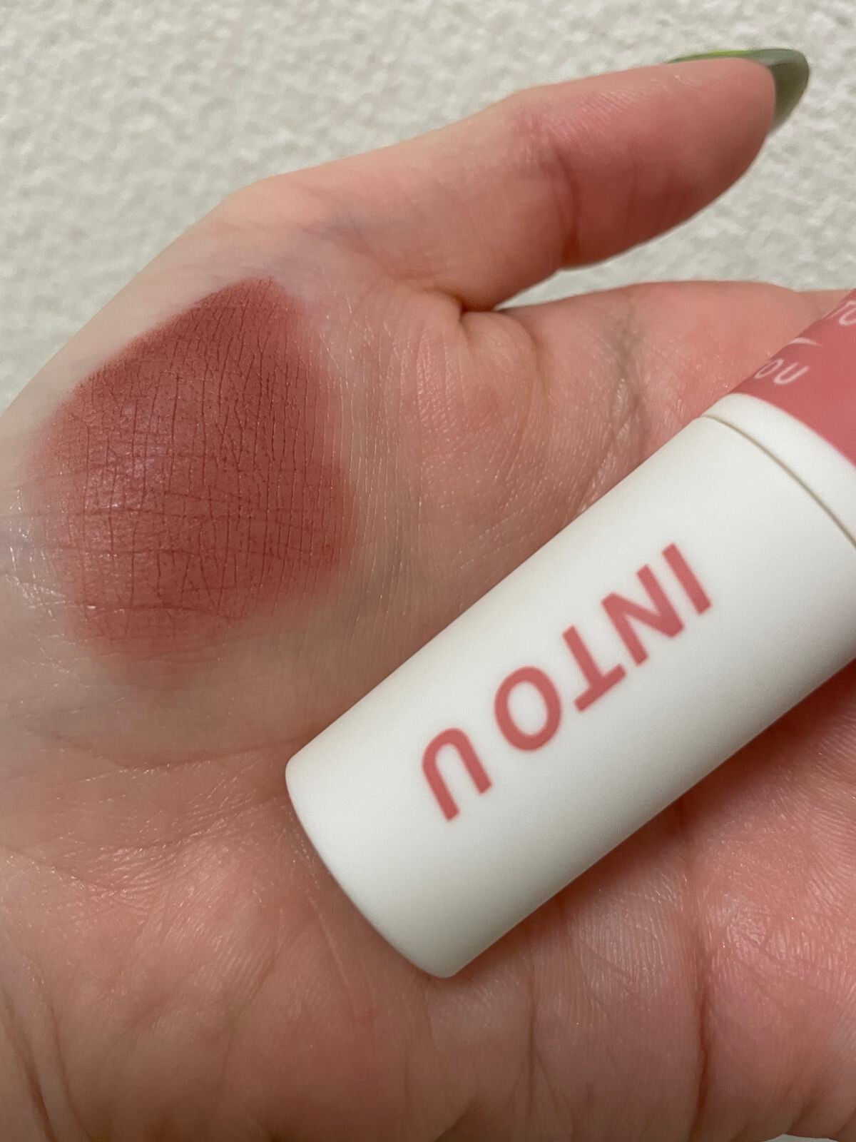 スーパーマットリップ&チークマッド/INTO U/口紅を使ったクチコミ(2枚目)