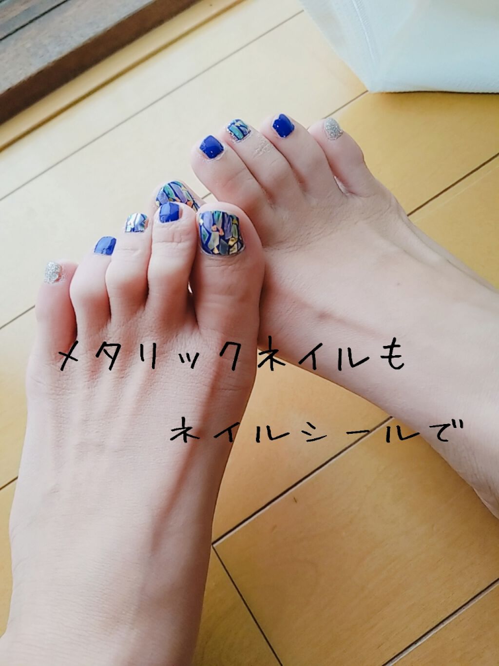 ネイルシール/Qoo10/ネイルシールを使ったクチコミ（1枚目）