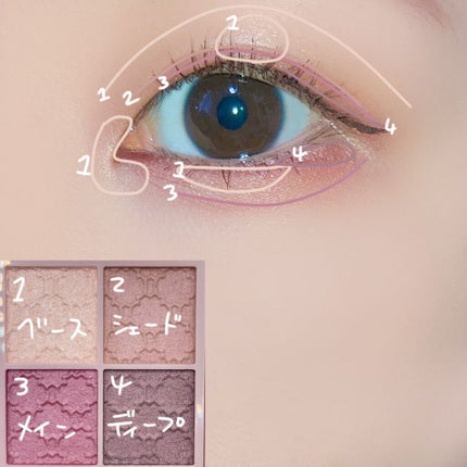 グロッシーリッチ アイズ N/Visée/アイシャドウパレットを使ったクチコミ(2枚目)