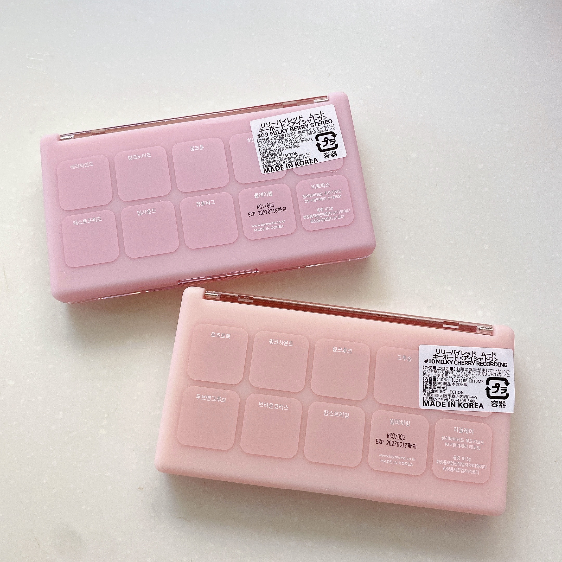 ムードキーボード 10 ミルキーチェリーレコーディング(Milky Cherry Recording)/lilybyred/アイシャドウパレットを使ったクチコミ（3枚目）