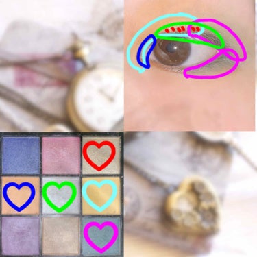 UR GLAM　BLOOMING EYE COLOR PALETTE/U R GLAM/パウダーアイシャドウを使ったクチコミ（3枚目）