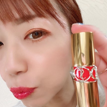 ルージュ ヴォリュプテ シャイン/YVES SAINT LAURENT BEAUTE/口紅を使ったクチコミ(2枚目)