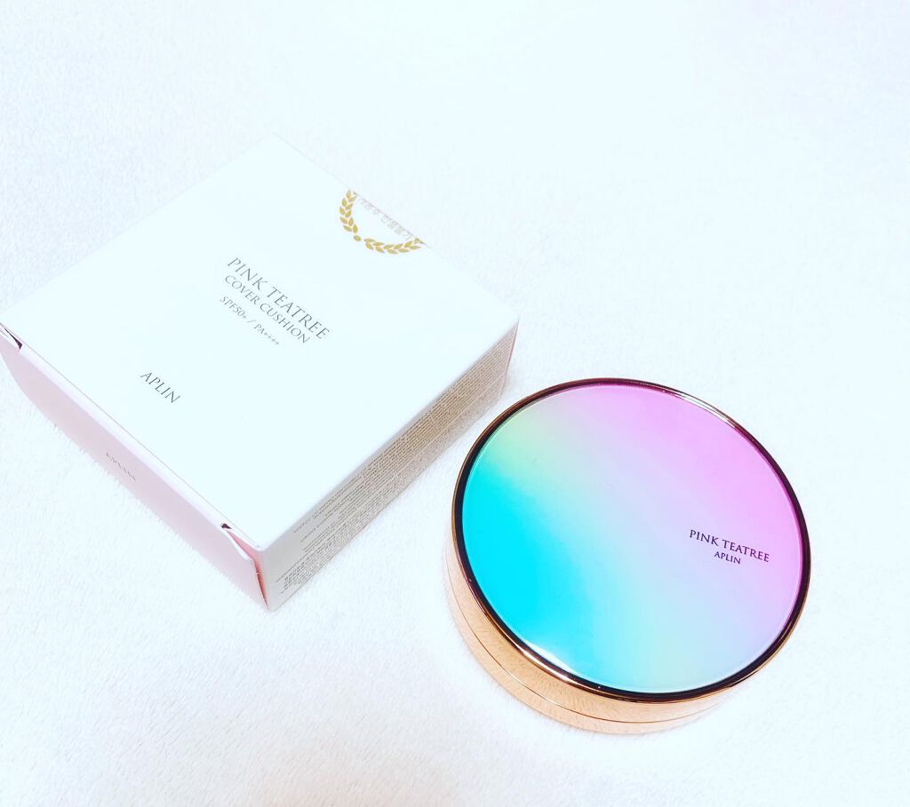 ピンクティーツリーカバークッション/APLIN/クッションファンデーションを使ったクチコミ（1枚目）