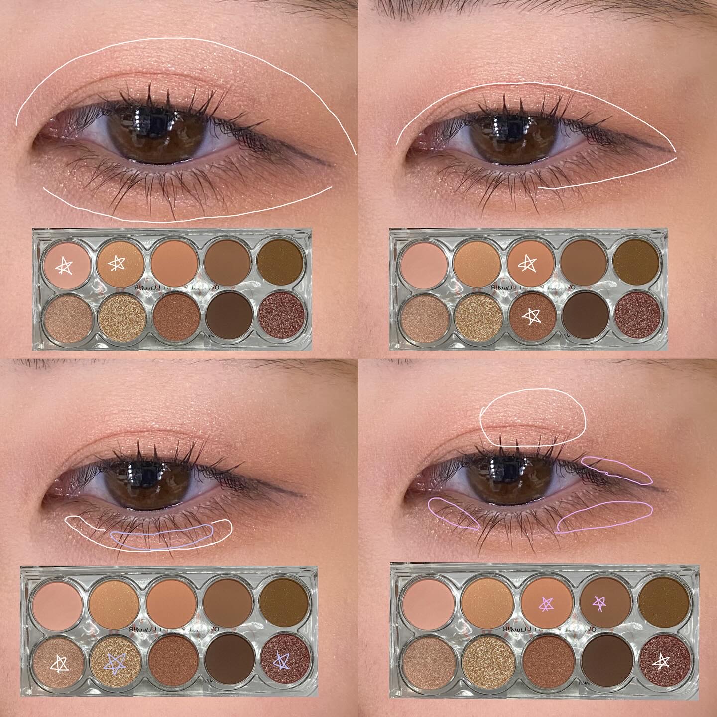 ライトオンアイズシャドウパレット/ルミル/アイシャドウパレットを使ったクチコミ（3枚目）