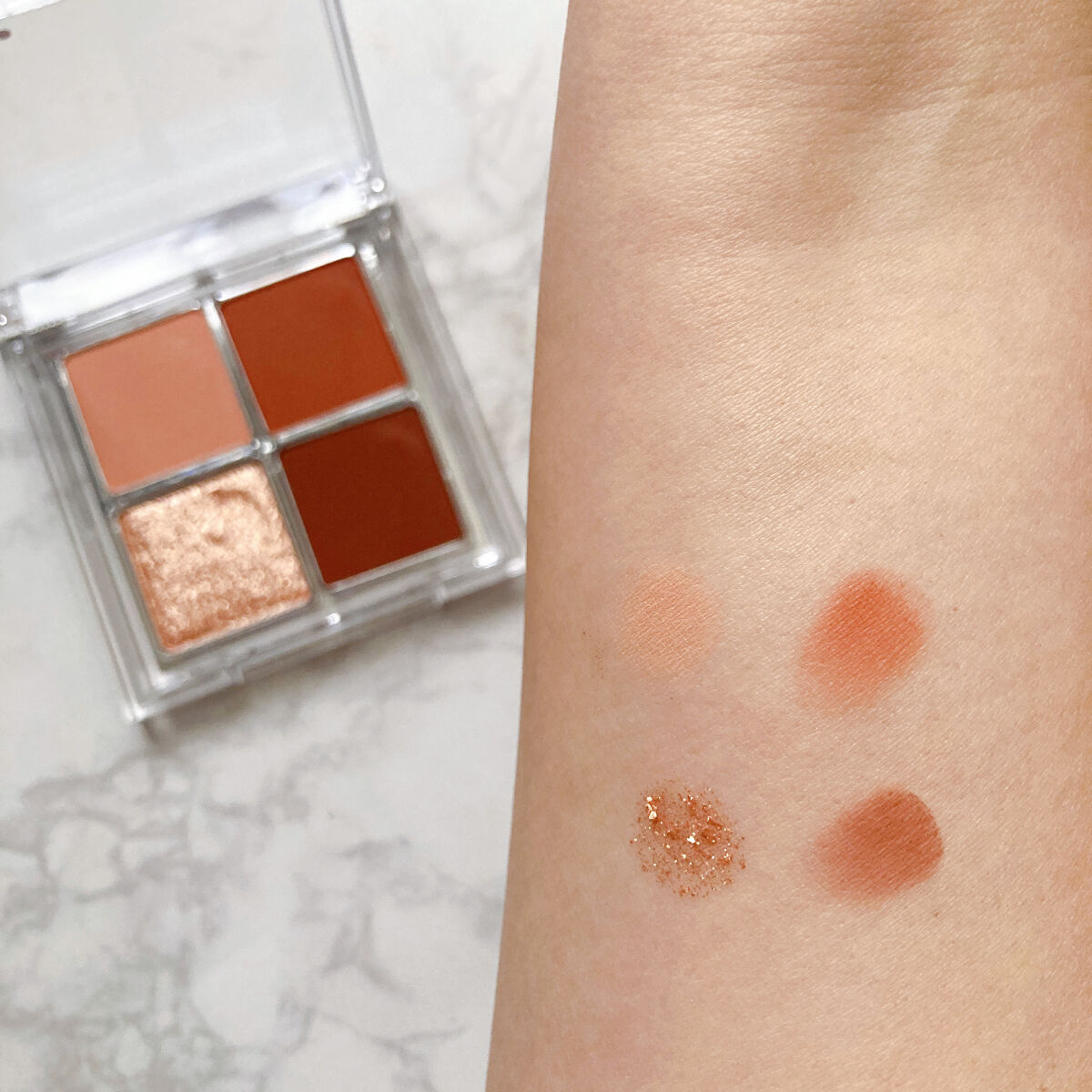 ドレッシーシャドウR 02 ピーチタルト/CipiCipi/アイシャドウパレットを使ったクチコミ（3枚目）