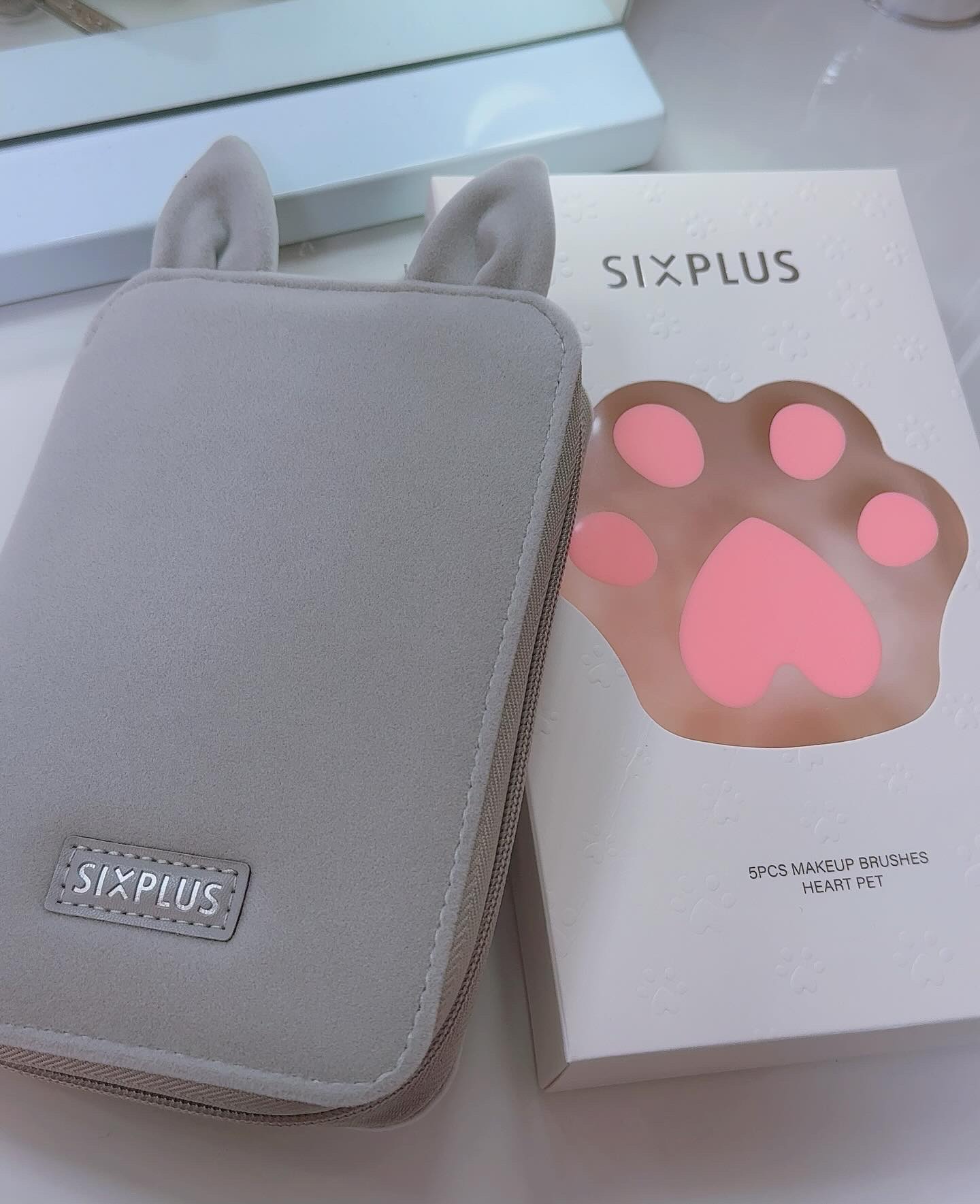 SIXPLUS メイクブラシ5本セット ハートペット/SIXPLUS/メイクブラシを使ったクチコミ（3枚目）