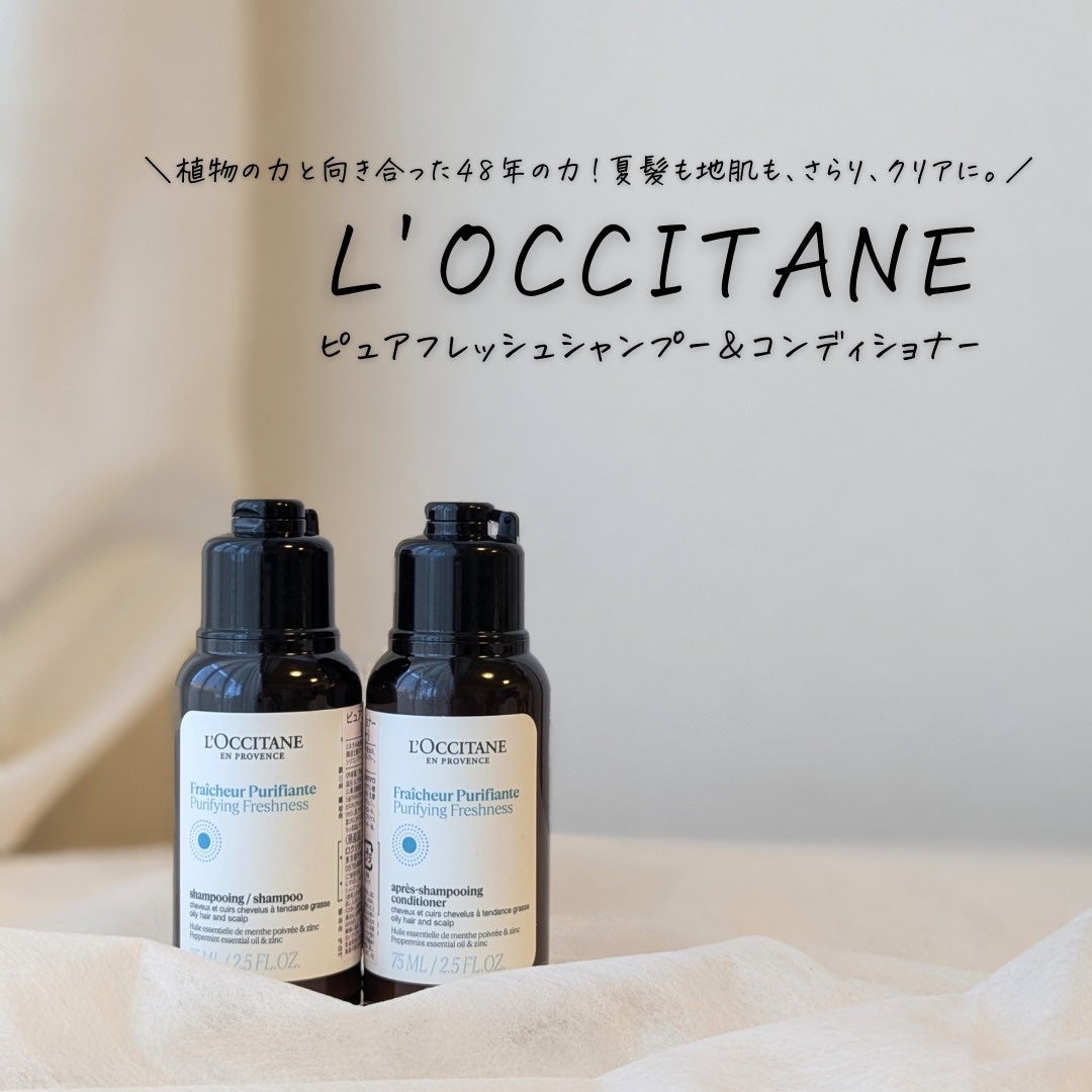 ピュアフレッシュ シャンプー/ コンディショナー/L'OCCITANE/市販シャンプーを使ったクチコミ(1枚目)