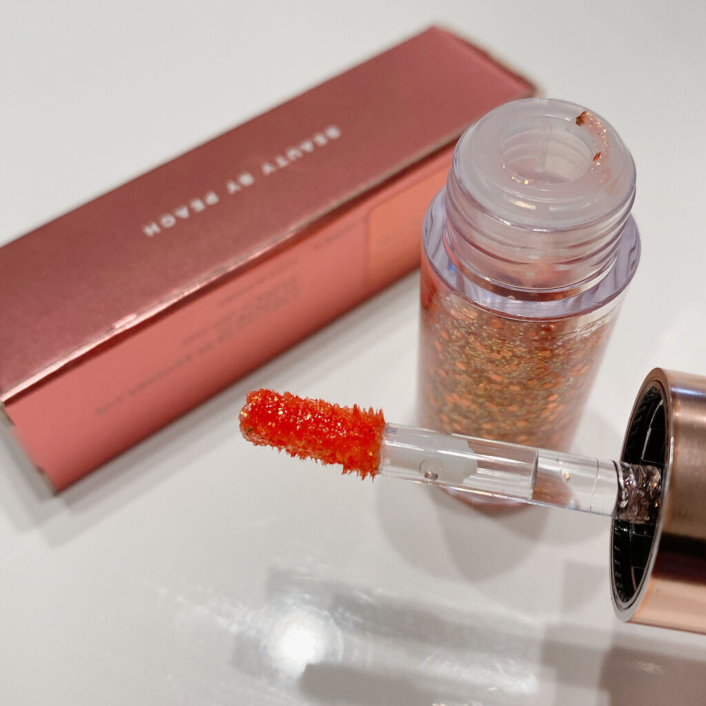 シャンパンアイグリッター 03 ローズコーラル/Peach C/グリッターを使ったクチコミ（2枚目）