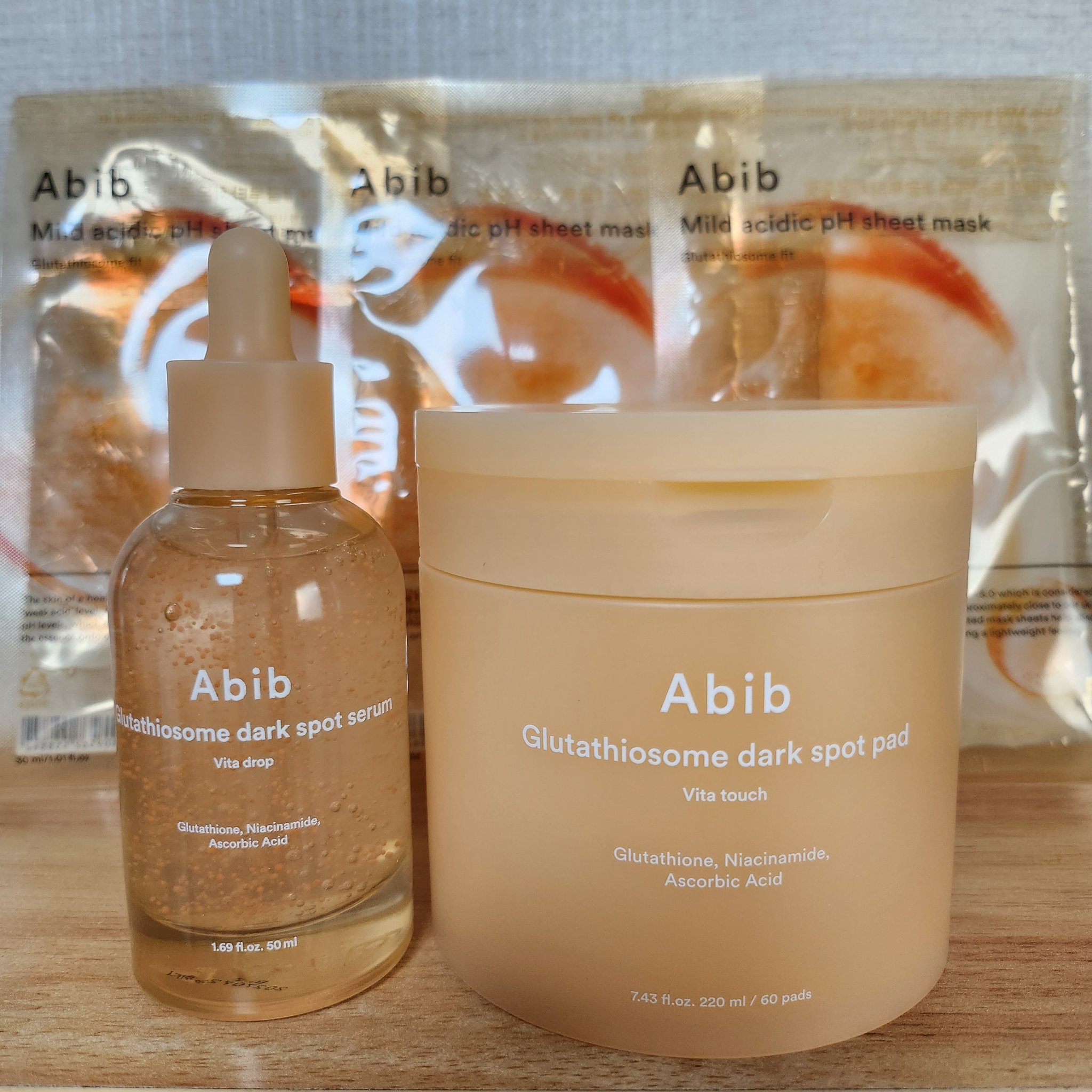 Abib🧡メガ割おすすめ

────────────

#提供

今日から始まるメガ割！
いつもはAbibの復活草シリーズを愛用していますが、最近シミくすみが特に気になっていたので新発売の
グルタチオンソームシリーズを使ってみました✨

