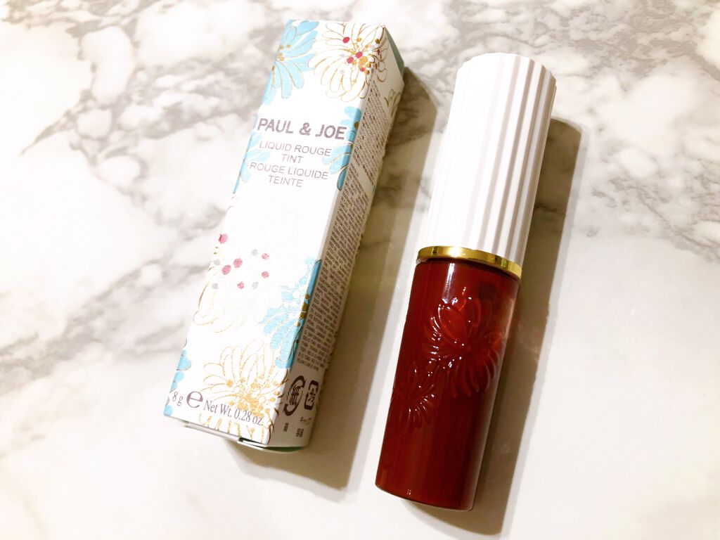 リキッドルージュ ティント(1/5新発売) 03　ルール ドゥ テ（ぬくもりを感じるティーブラウン）/PAUL & JOE BEAUTE/リップティントを使ったクチコミ（1枚目）