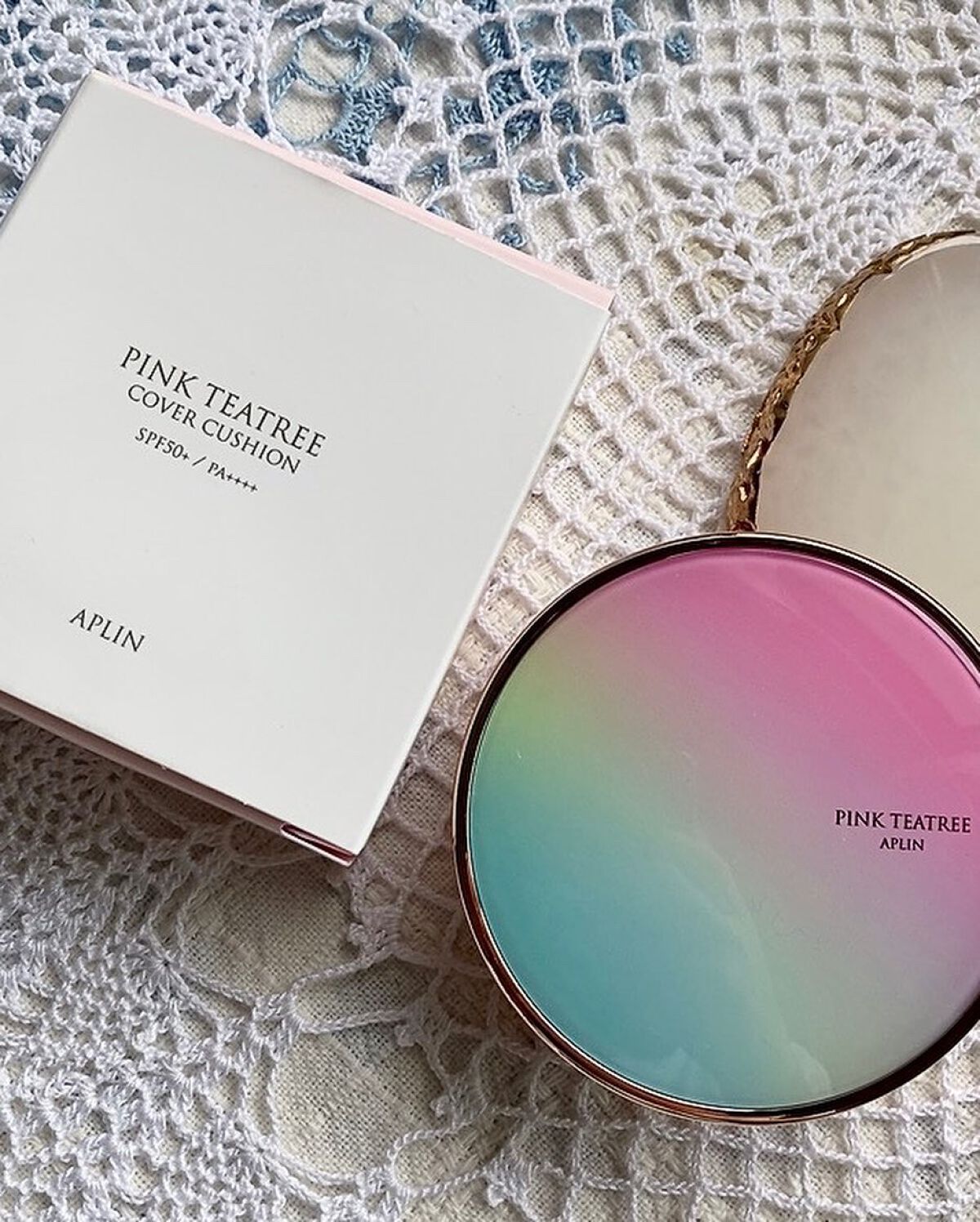 ピンクティーツリーカバークッション/APLIN/クッションファンデーションを使ったクチコミ（2枚目）