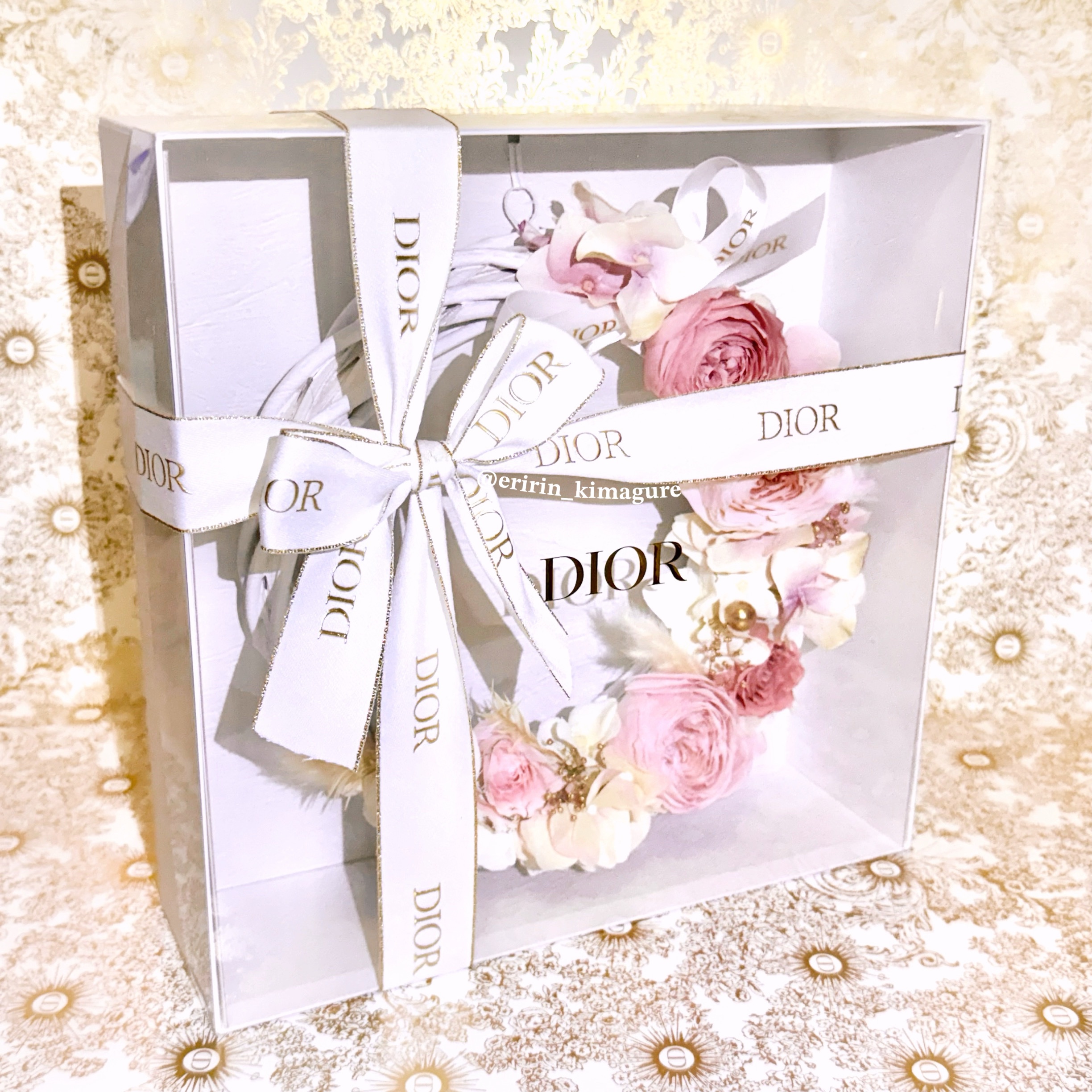 ディオール　DIOR 限定　ノベルティー　プリザーブドフラワー ディオール 2021年 ノベルティ プリザーブドフラワーボックス