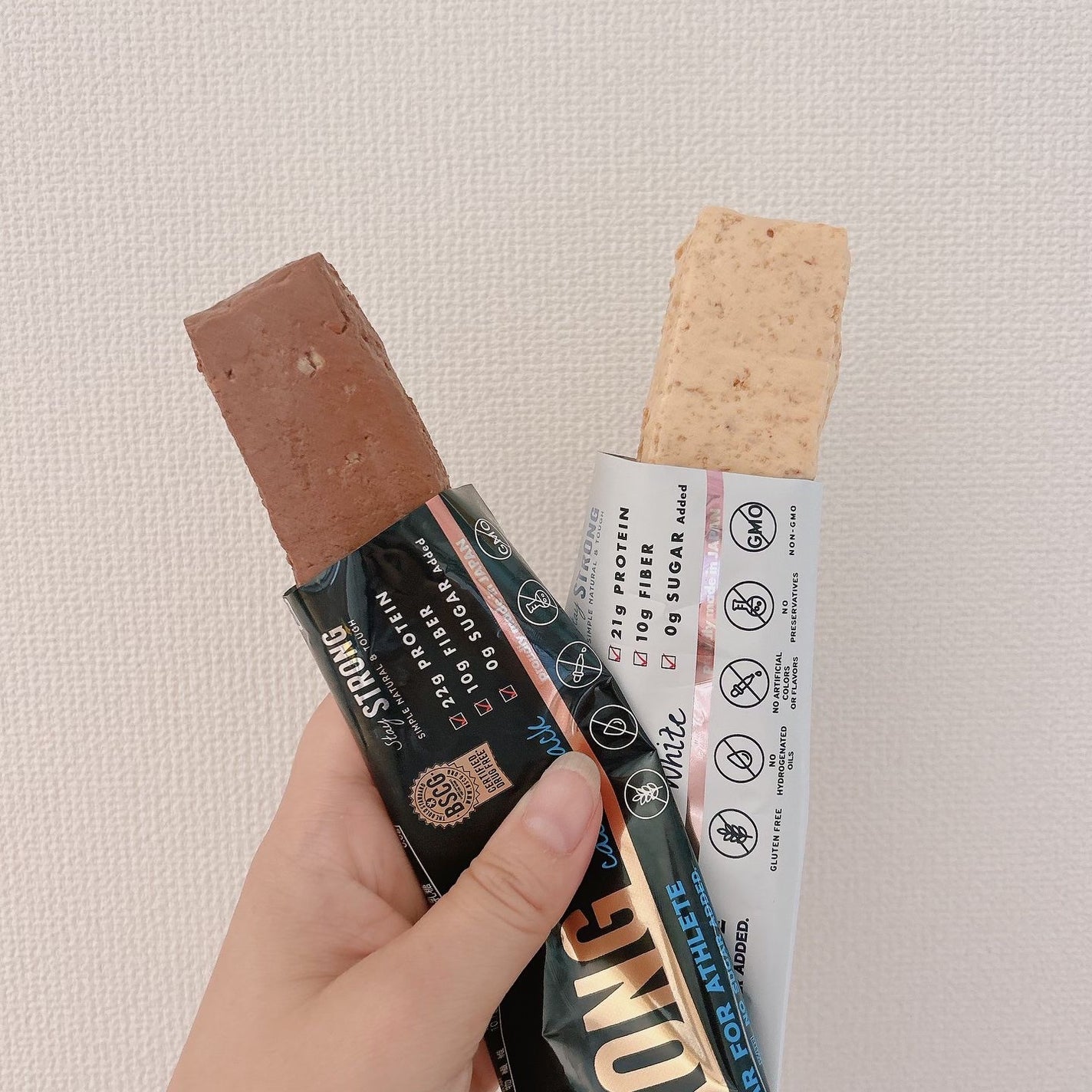 みーさん¨̮⸝⋆ on LIPS 「୨୧ストロングバーカカオブラック味/ミルクホワイト味♡無添加..」(2枚目)