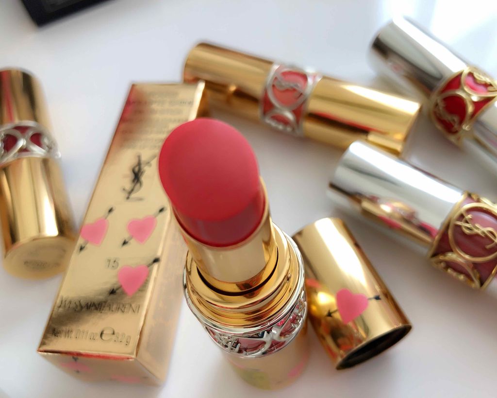 ルージュ ヴォリュプテ シャイン/YVES SAINT LAURENT BEAUTE/口紅を使ったクチコミ(2枚目)