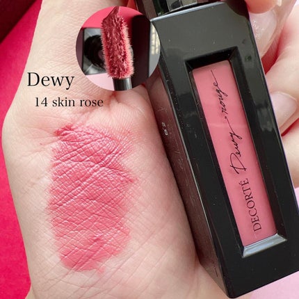 ルージュ デコルテ リキッド 17 mannish lady(Foggy rouge)/DECORTÉ/口紅を使ったクチコミ(2枚目)