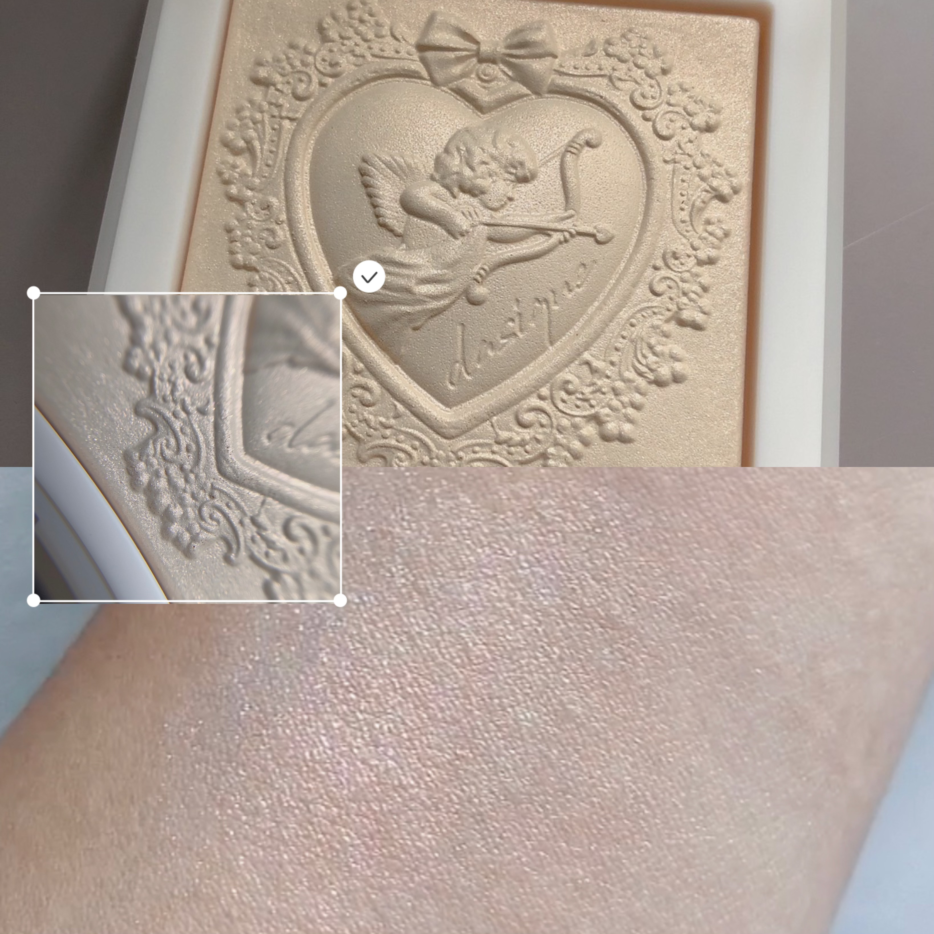 ラックスグロウハイライター 01 シャインベージュ/dasique/パウダーハイライトを使ったクチコミ（2枚目）