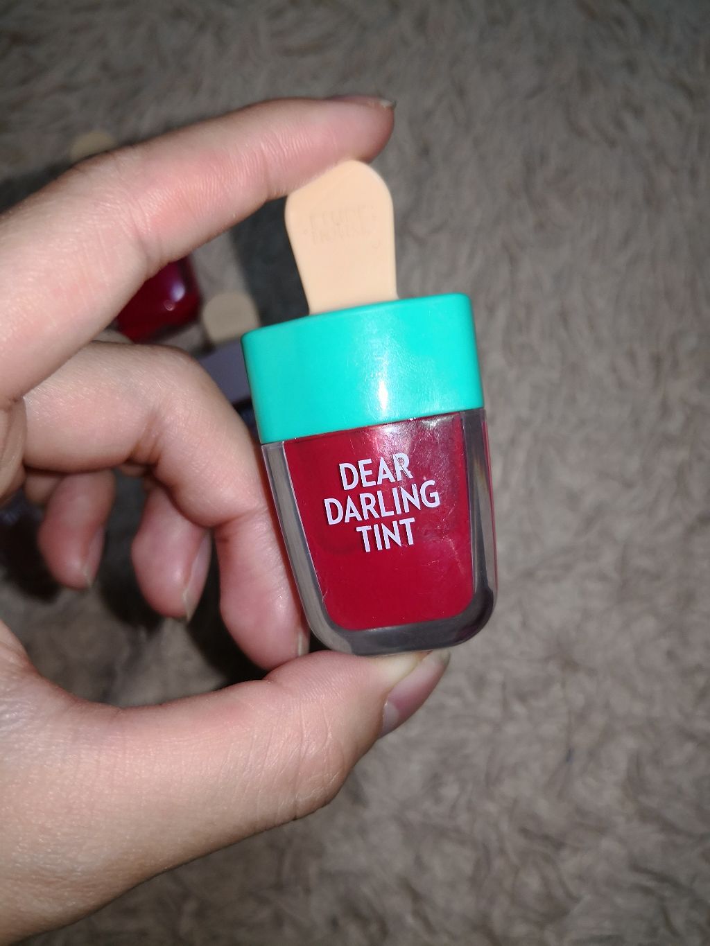 ディアダーリン ウォータージェルティント （アイスティント）/ETUDE/口紅を使ったクチコミ（2枚目）