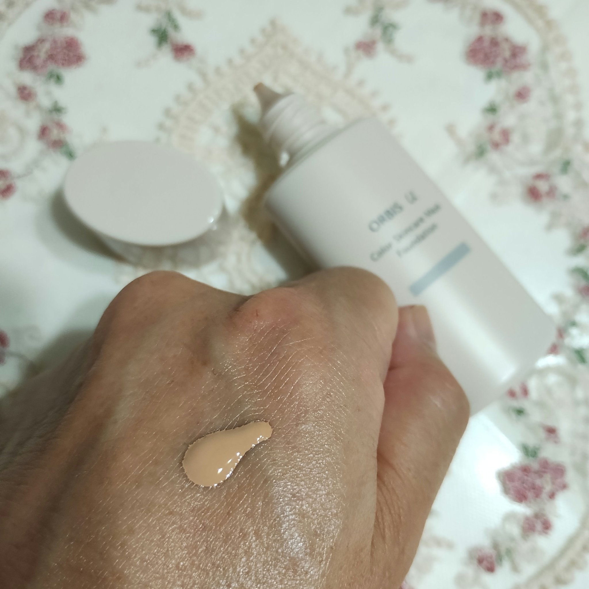 オルビスユー カラースキンケアマスク ファンデーション ナチュラル 02/オルビス/リキッドファンデーションを使ったクチコミ（3枚目）