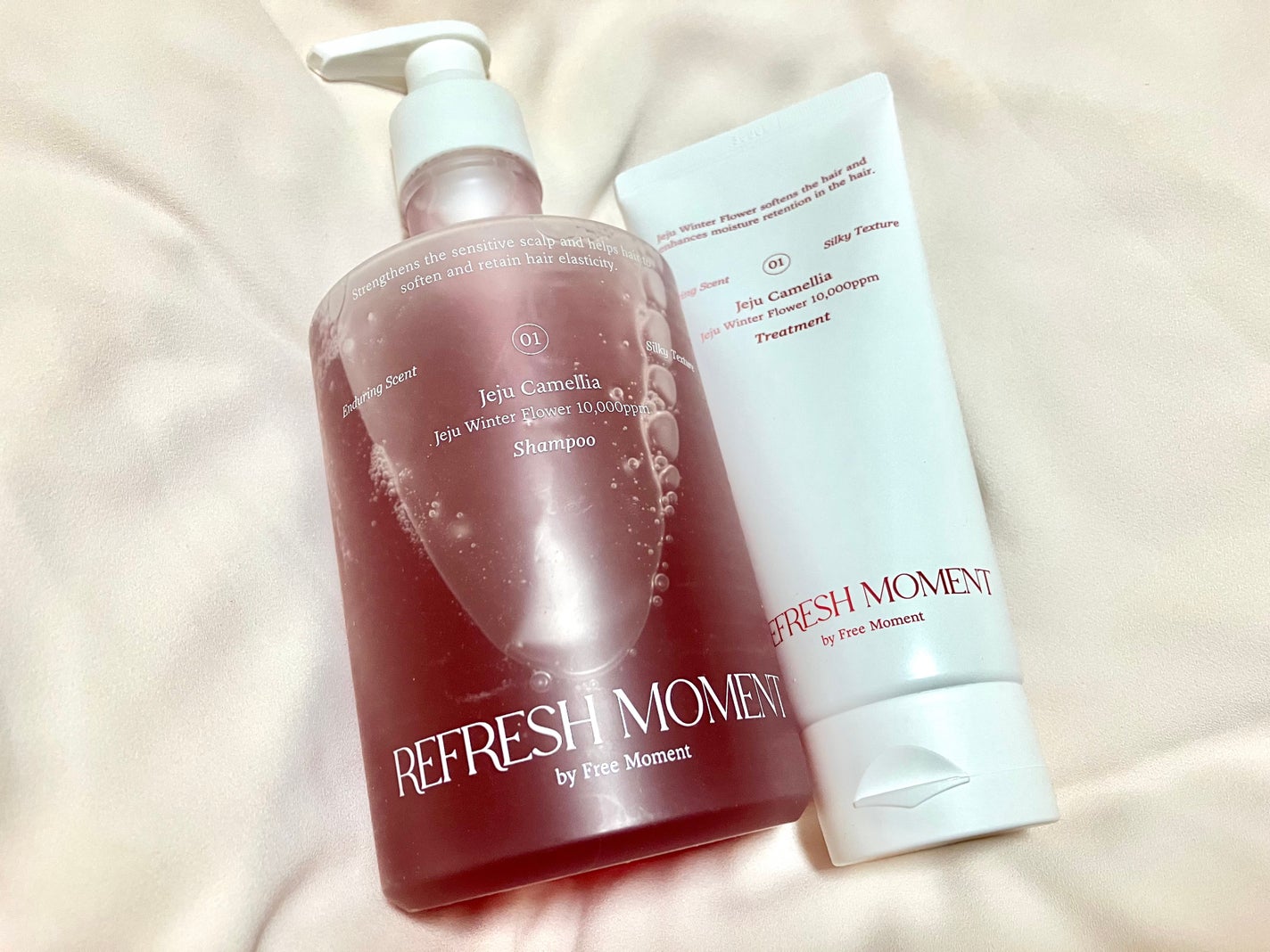 リフレッシュモーメントパフュームシャンプー/トリートメント Jeju Camellia/Free Moment /市販シャンプーを使ったクチコミ(4枚目)