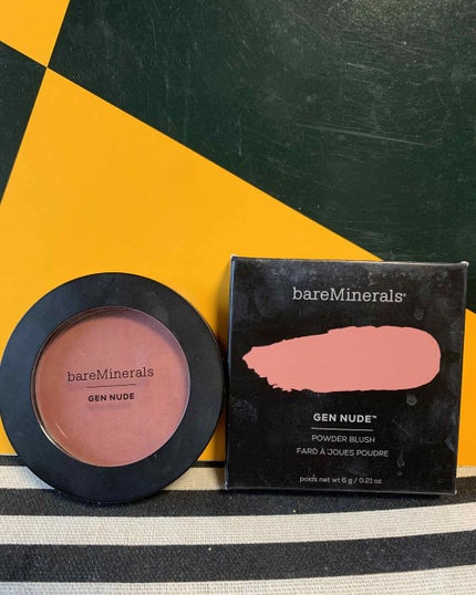 bareMinerals ジェン ヌード パウダー ブラッシュのクチコミ「【商品名】ベアミネラル ジェンヌードパウダーブラッシュ オンザモーブ
【いつ使う】チークとして.....」(1枚目)