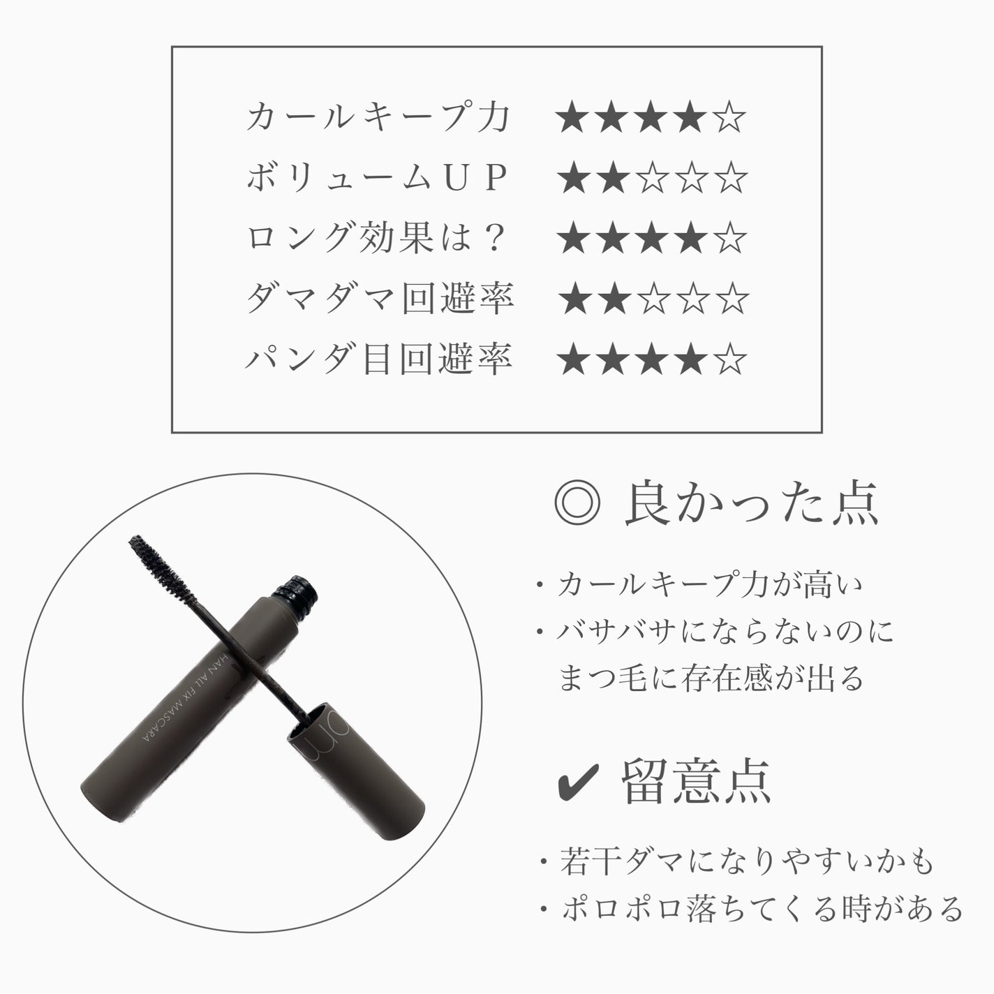 ハンオールフィックスマスカラ/rom&nd/マスカラを使ったクチコミ(4枚目)