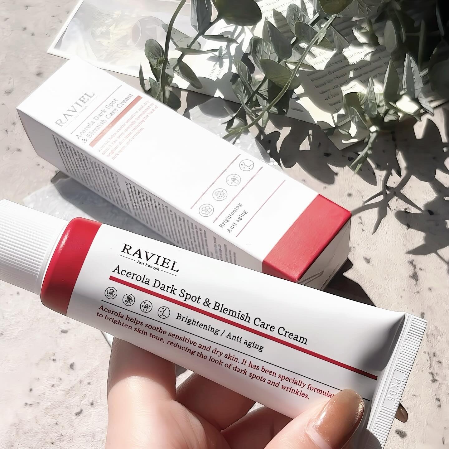 アセロラダークスポット&ブレミッシュ ケア クリーム/RAVIEL/フェイスクリームを使ったクチコミ（2枚目）