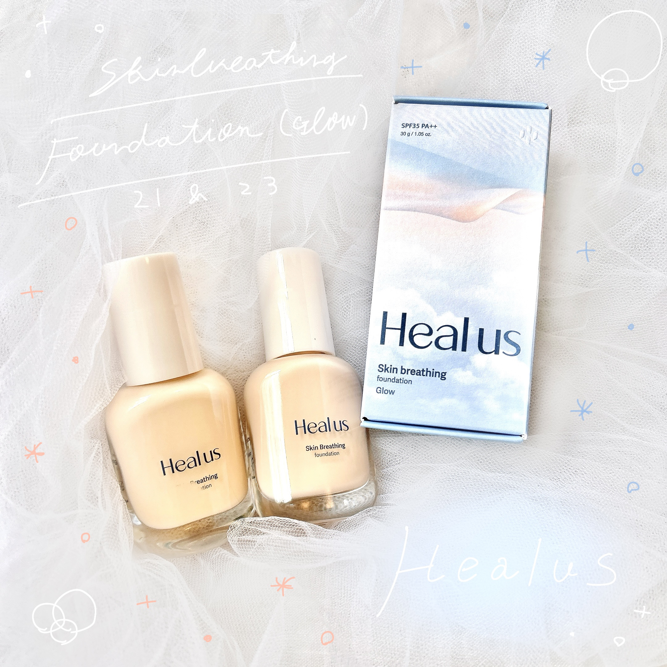 Skin  breathing foundation Glow/Healus/リキッドファンデーションを使ったクチコミ（1枚目）