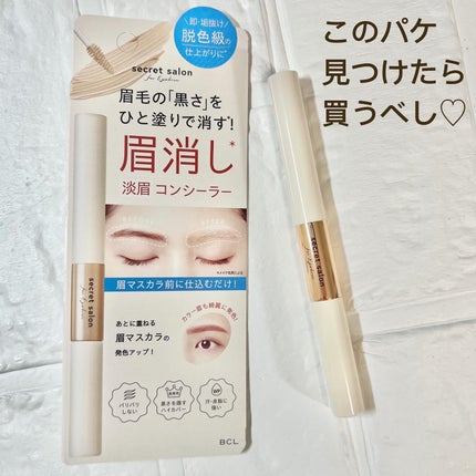 淡眉コンシーラー/シークレットサロン/眉マスカラを使ったクチコミ(6枚目)