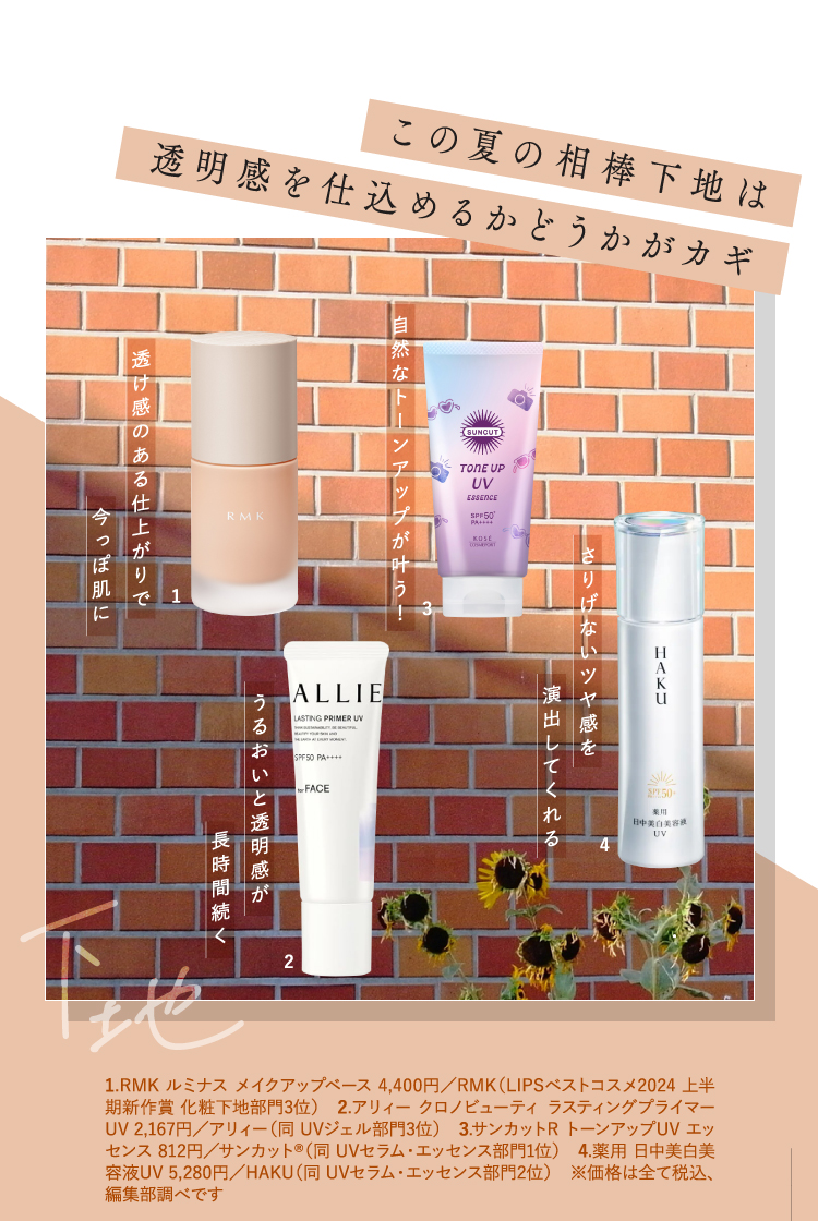 【LIPSベストコスメ2024 上半期】夏のベースメイクの新ルールの画像