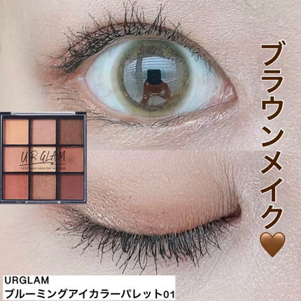 UR GLAM BLOOMING EYE COLOR PALETTE/U R GLAM/アイシャドウパレットを使ったクチコミ(1枚目)