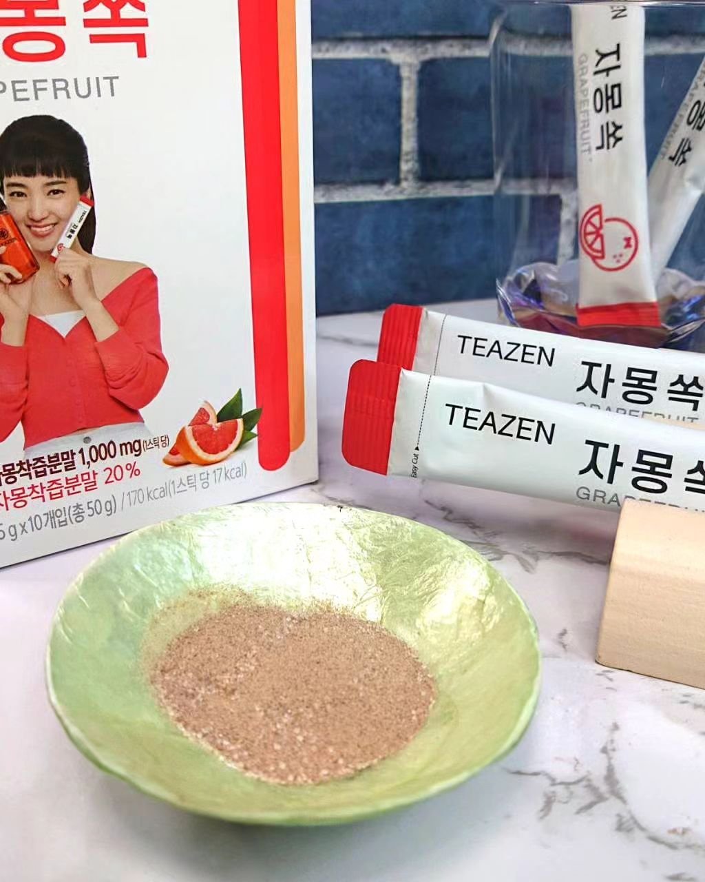 グレープフルーツ 粉末茶/TEAZEN/ドリンクを使ったクチコミ（3枚目）